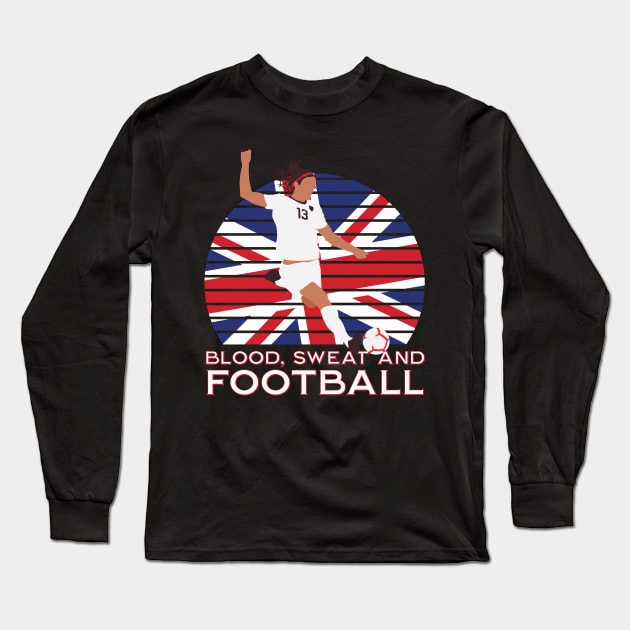 Blood sweat and football Long Sleeve T-Shirt by Emmi Fox Designs